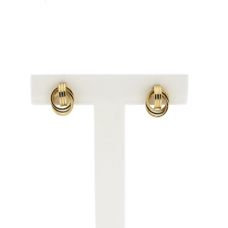 Image 1 of Gold stud earrings as a button