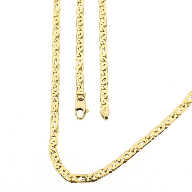 Afbeelding 1 van Gouden valkenoog schakelketting | 50 cm