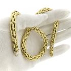 Image 5 of Two-tone gold foxtail link necklace