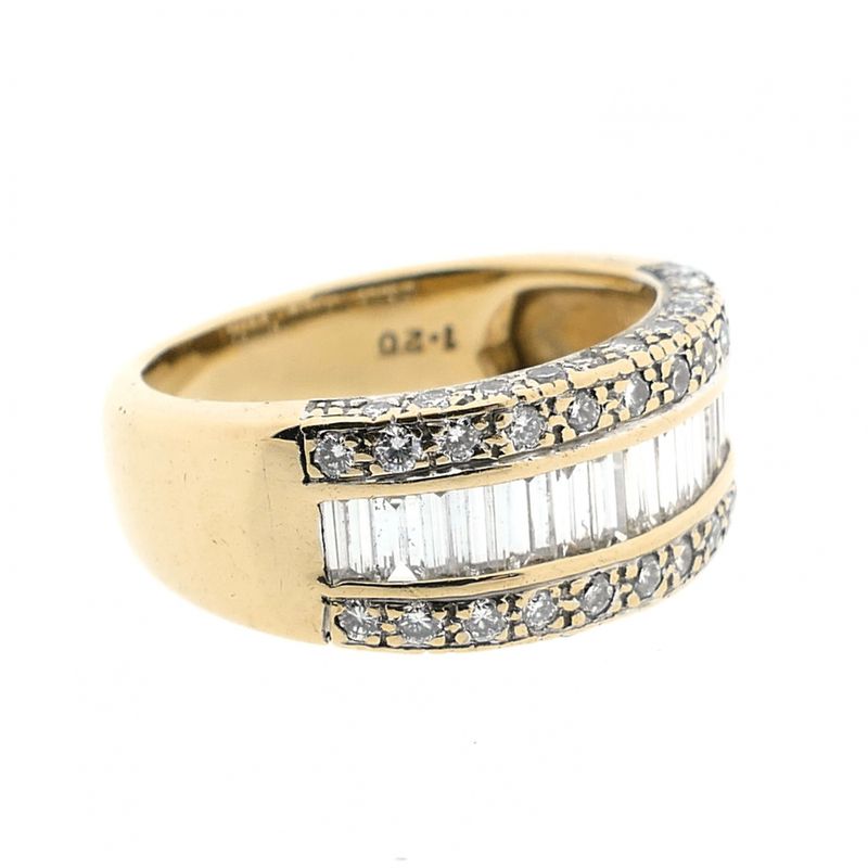 Image 6 of Gold ring with diamonds; 1.20 ct.