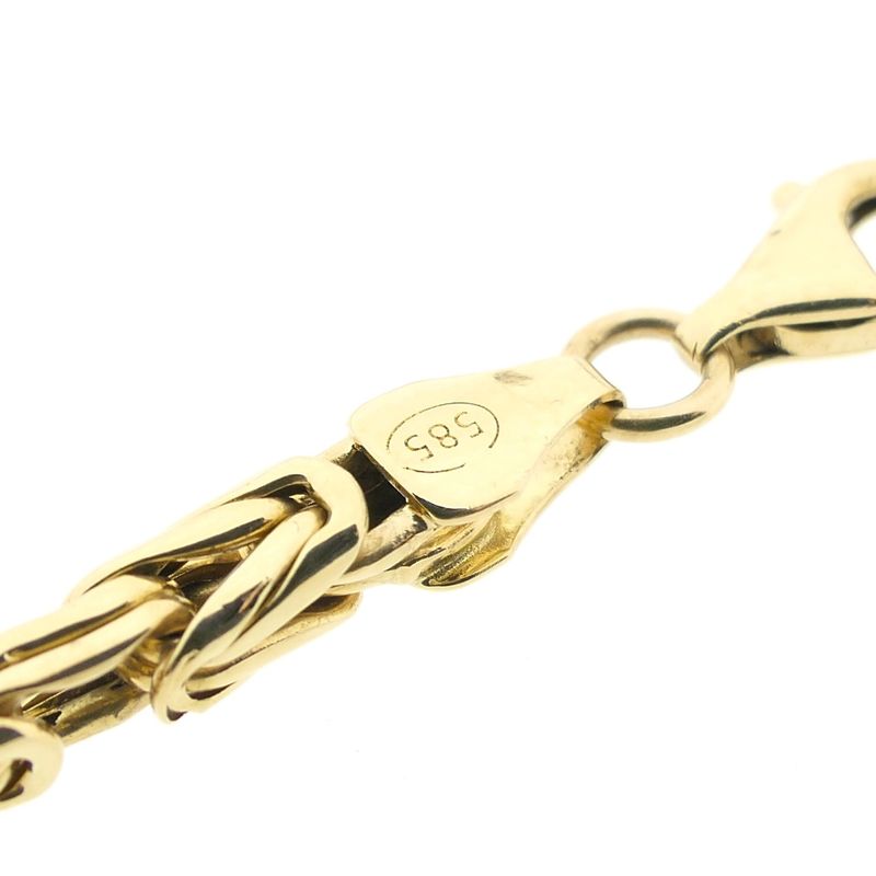 Image 4 of Gold square king link necklace