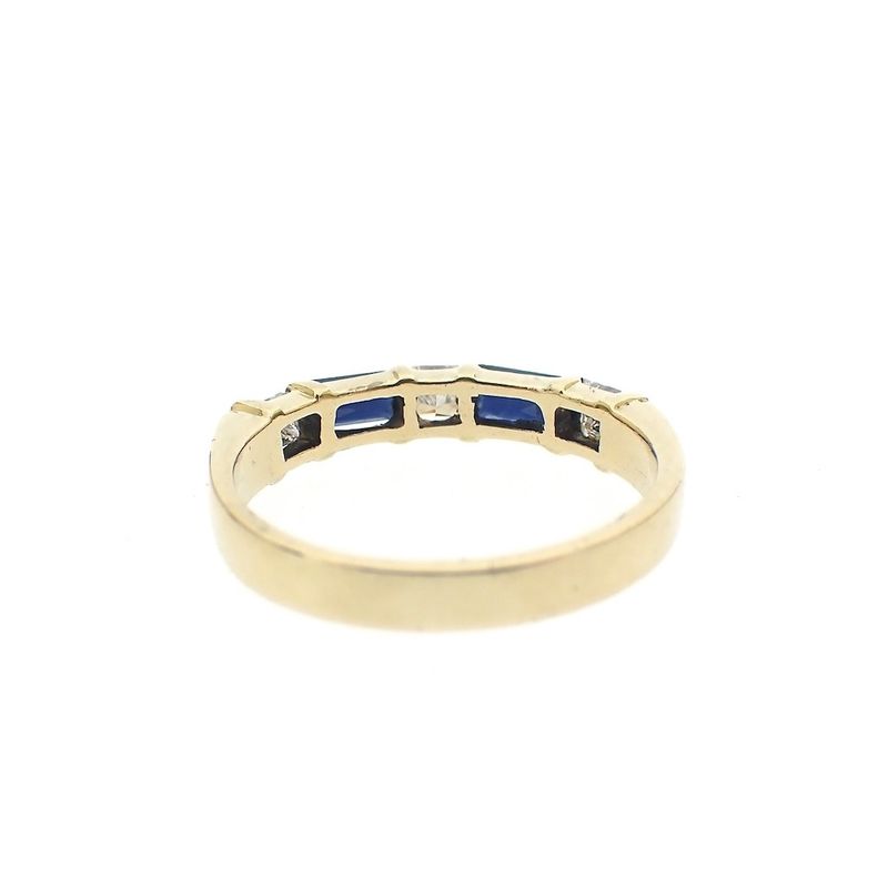 Image 5 of Gold ring with diamond and sapphire | 0.30 ct.