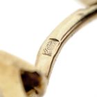 Image 7 of Two-tone gold hoop earrings with zirconia; Ø 15.1 mm