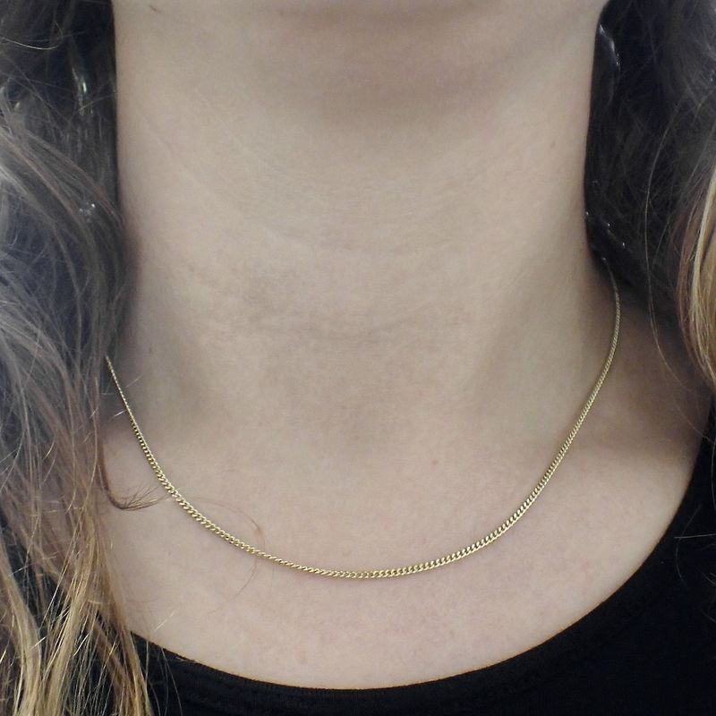 Image 8 of Gold gourmet link necklace | 43 cm