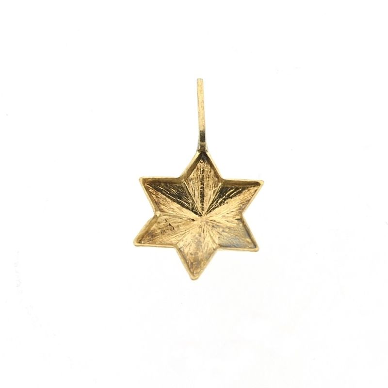 Image 5 of Gold subtle star pendant with diamond | 0.035 ct.