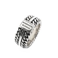 Zilveren Buddha to Buddha Chain Textuur Ring