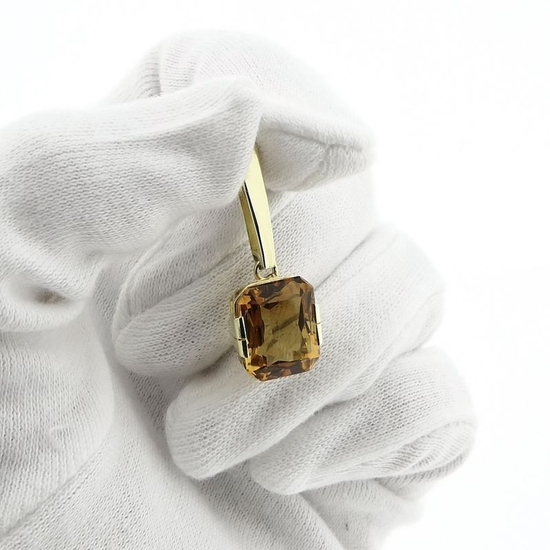 Image 4 of Gold pendant with citrine