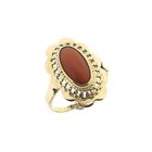 Image 1 of Vintage gold ring with red coral