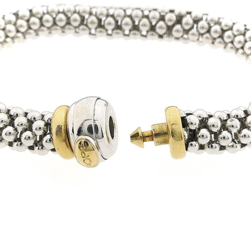 Image 3 of Fope bicolor gold mesh link bracelet