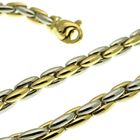 Image 4 of Two-tone gold fantasy link necklace | 41 cm