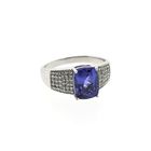 Image 3 of 18-karat white gold ring with iolite and diamond | 0.27 ct.