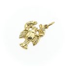 Image 9 of Gold zodiac sign pendant; Cancer