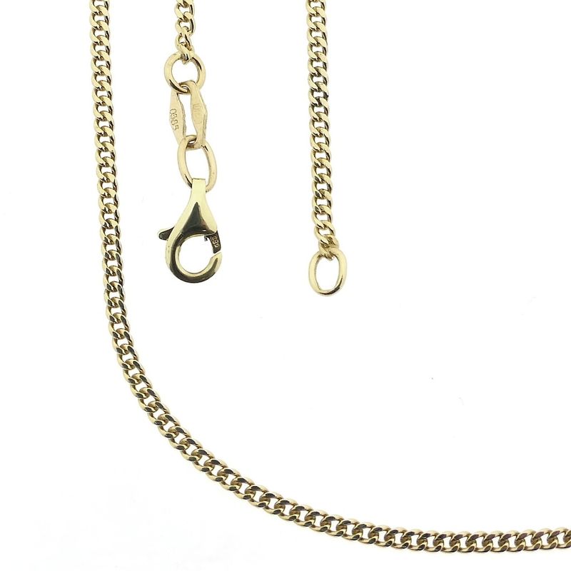 Image 1 of Gold gourmet link chain | 45 cm
