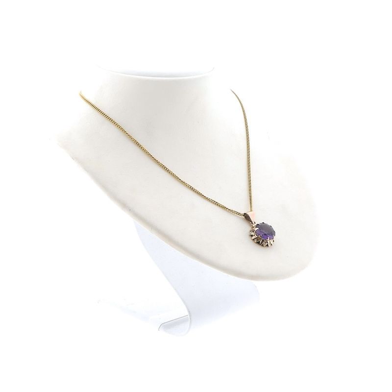 Image 5 of Rose gold pendant with purple tourmaline