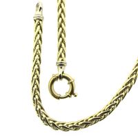 Gold necklace with foxtail link | 45 cm