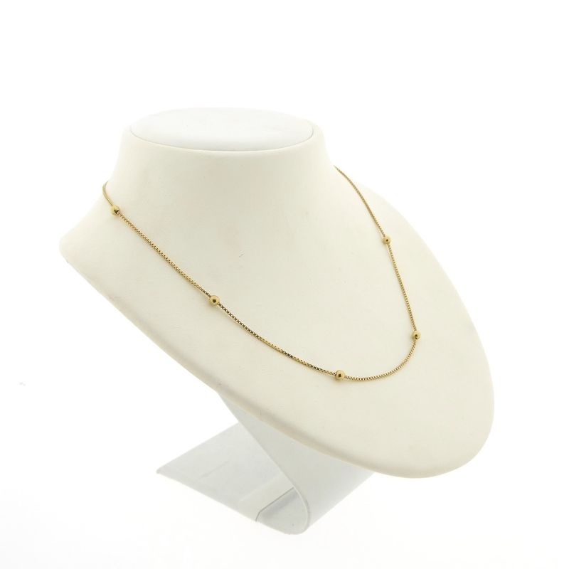 Image 3 of 18K Gold Venetian Link Bead Chain | 42.5 cm