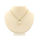 Image 4 of Gold pendant with pearl and diamonds; 0.035 ct.