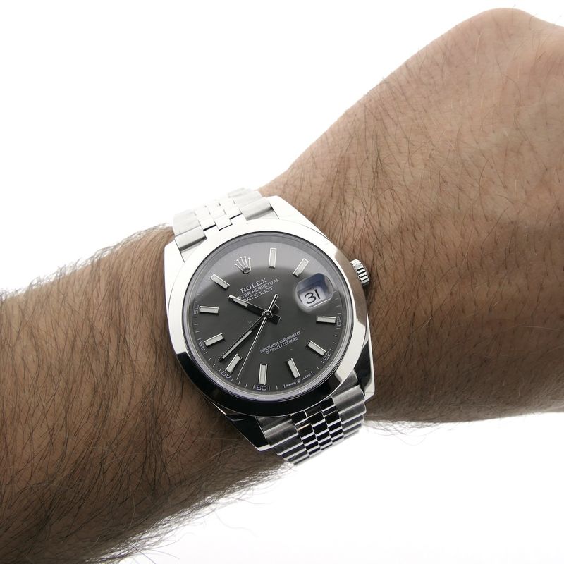 Image 17 of Rolex Datejust 41mm 'Rhodium' 126300; Automatic men's watch