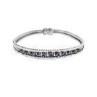 Image 2 of White gold link bracelet with sapphire