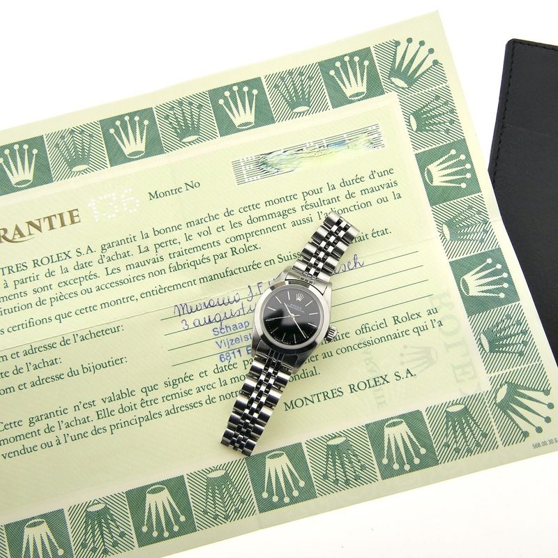 Image 17 of Rolex Oyster Perpetual 26mm 67180; Vintage ladies watch