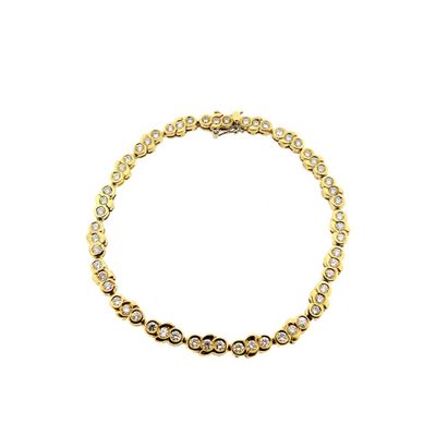 Image 2 of Gold tennis bracelet with diamond; 1.71 ct.