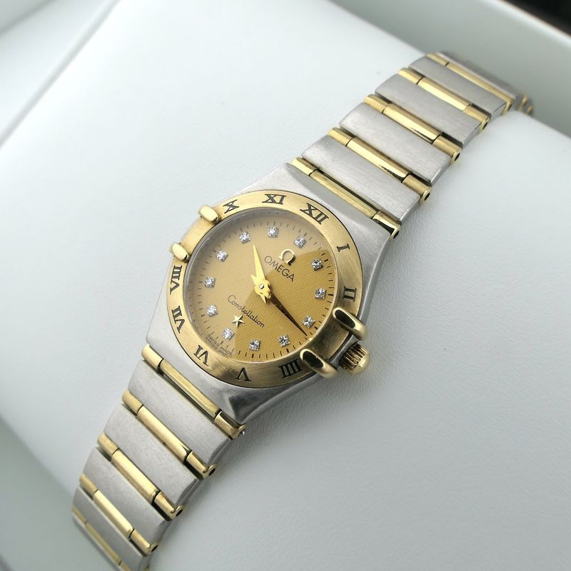 Image 15 of Omega Constellation 'Full Bar' 795.1203; Gold/steel women's watch with diamonds