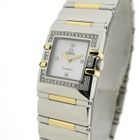 Image 2 of Omega Constellation Quadra 'Full Bar'; 18k. Goud/stalen dames horloge met diamanten