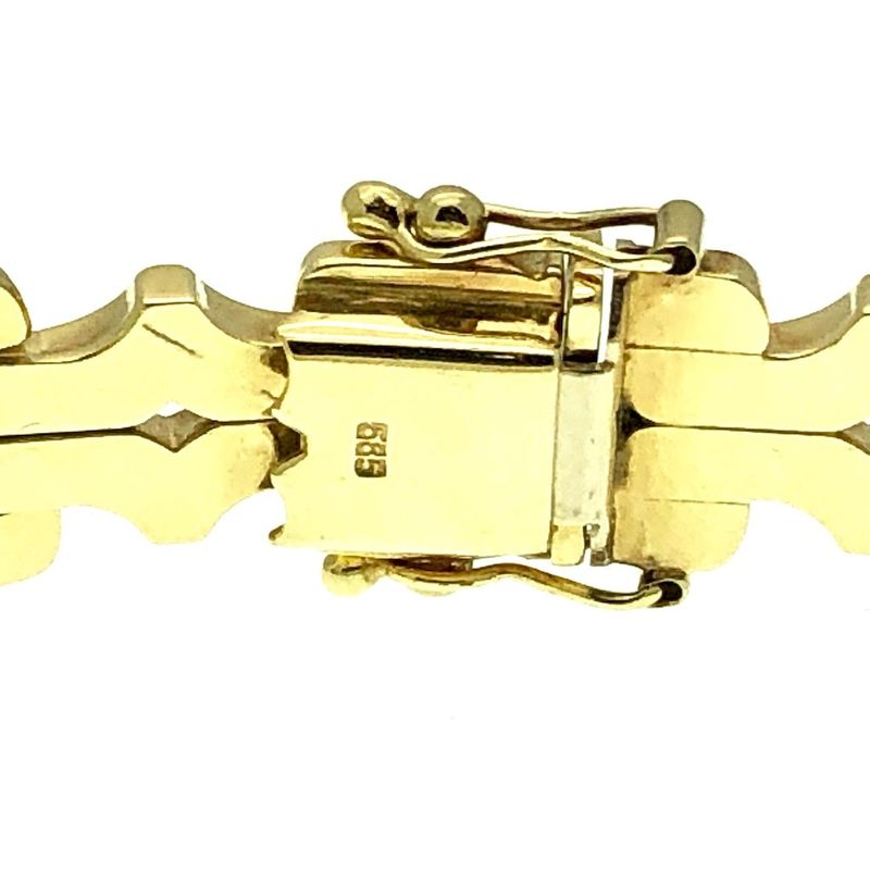 Image 3 of Gold wide fantasy link bracelet | 19.5 cm