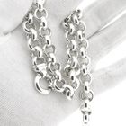 Image 9 of Silver robust jasseron link chain | 44 cm
