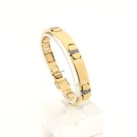 Gold bar bracelet with diamond; 0.48 ct.