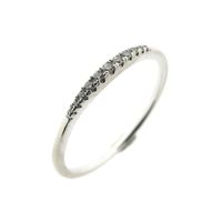 White gold ring/sliding ring with diamond | 0.07 ct.