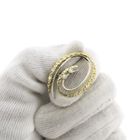 Image 10 of Two-tone gold brooch with diamond; 0.08 ct.