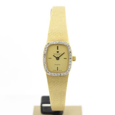 Image 1 of Bonard Geneva; 14k gold ladies' watch with diamonds