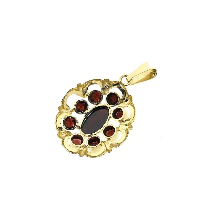 Image 6 of Vintage gold pendant with garnet