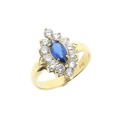 Image 1 of Gold cocktail ring with zirconia
