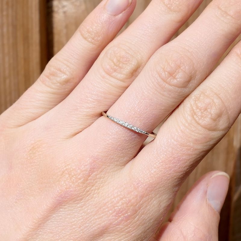 Image 7 of White gold ring with diamonds | 0.06 ct.