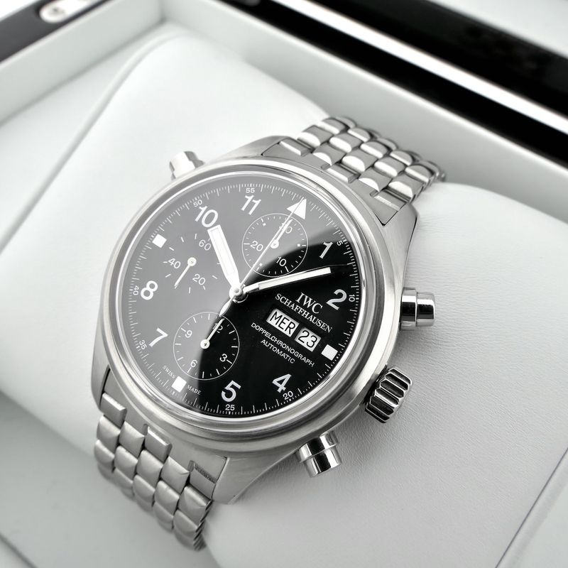 Image 17 of IWC Flieger 'Doppelchronograph' IW371319; Automatic men's watch with rattrapante chronograph