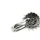 Image 6 of White gold entourage pendant with black diamond | 0.67 ct.