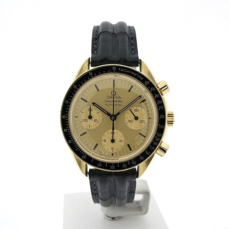 Image 1 of Omega Speedmaster Reduced 175.0032; 18k. gouden chronograaf horloge