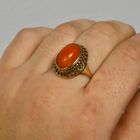 Image 10 of Antique gold ring with red coral