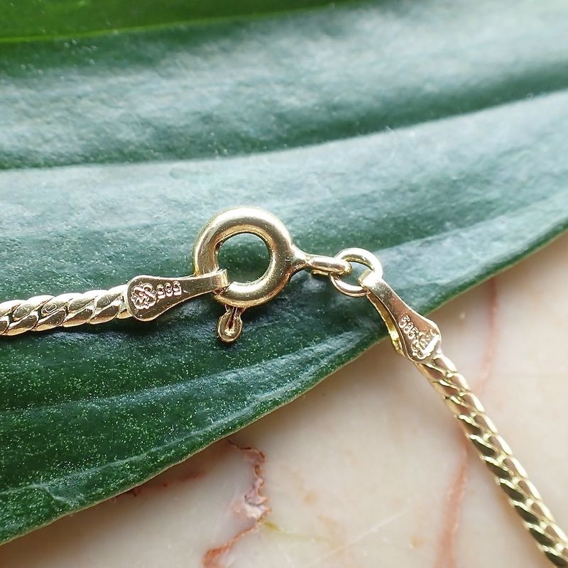 Image 5 of Two-tone gold necklace with 0.02 ct. diamond | 46 cm