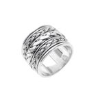 Image 1 of Silver ring with braided pattern