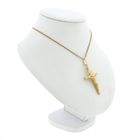 Image 6 of Gold pendant of a cross with corpus; INRI