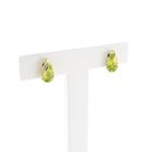 Image 3 of Gold stud earrings with peridot