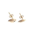 Image 5 of 18 ct. Tricolor gold stud earrings