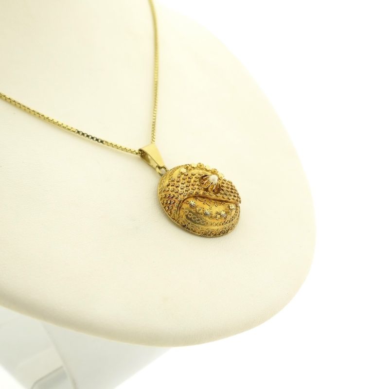 Image 10 of Victorian gold pendant with pearl | Antique