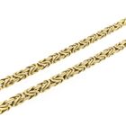 Image 6 of Gold square king chain with diamond; 0.48 ct.