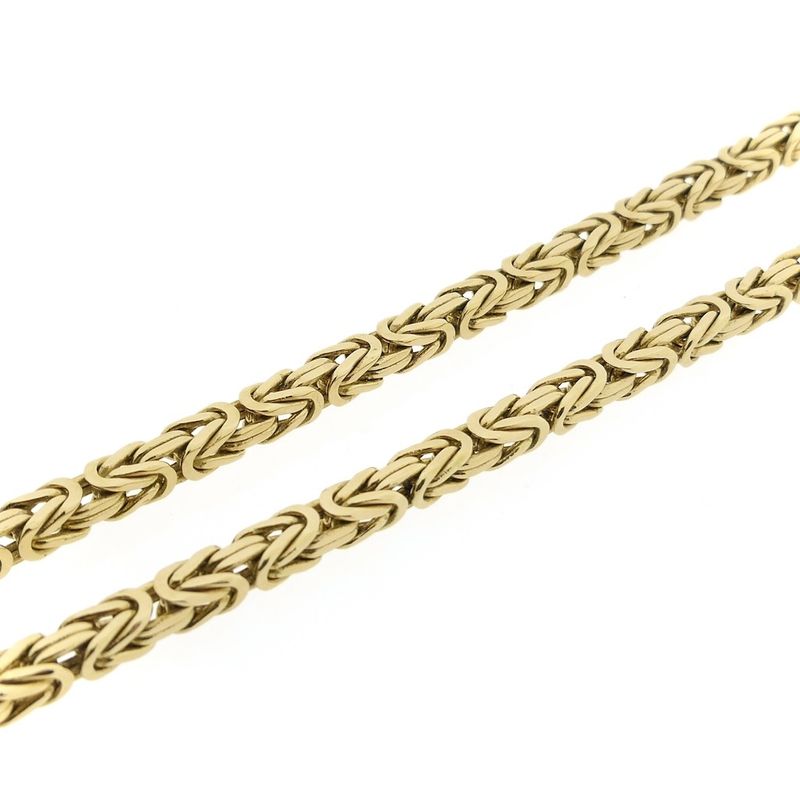 Image 6 of Gold square king chain with diamond; 0.48 ct.