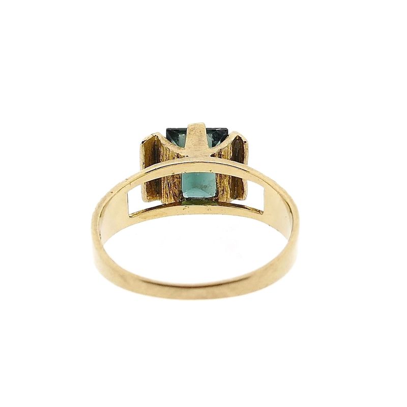 Image 4 of 8 Karat Gold Ring with Green Tourmaline