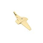 Image 9 of Gold pendant of an abstract cross with diamond; 0.05 ct.